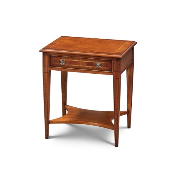 AMC 65 End Table Mahogany with Satin Inlay