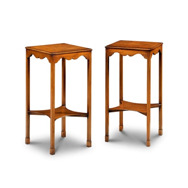 AMC 70 Pair of Occasional Tables Burr Walnut