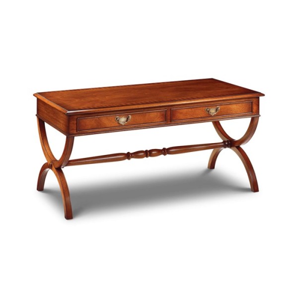 AMC 172 2 Drawer Scissor Coffee Table Mahogany