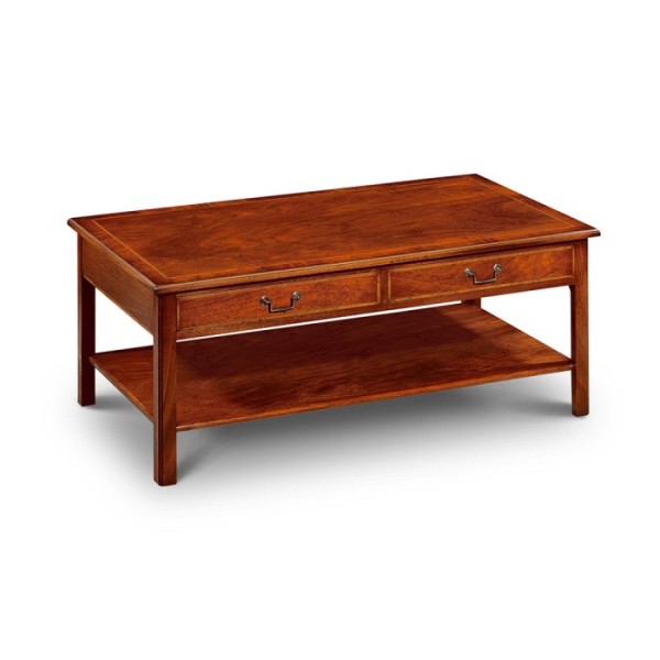 AMC 38 2 Drawer Coffee Table Mahogany with Satin