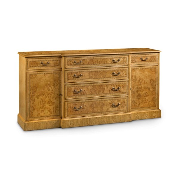 AMC 52 Breakfront Sideboard Burr Oak