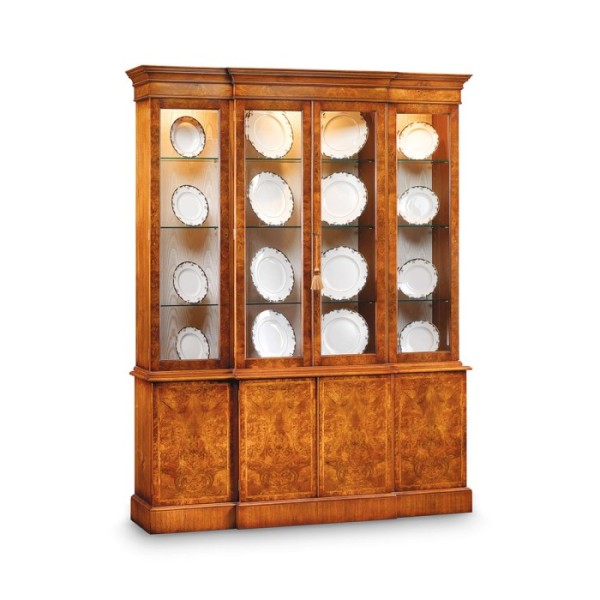 AMC 79 4 Door Display Cabinet Burr Walnut