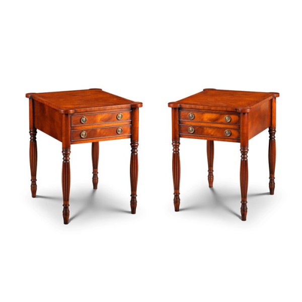 AMC 74 Pair of Victorian End Tables Mahogany