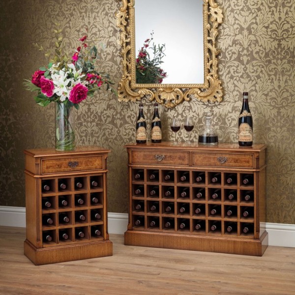 AMC 271 Single & AMC 272  Double Amarone Wine Cabinets Burr Walnut