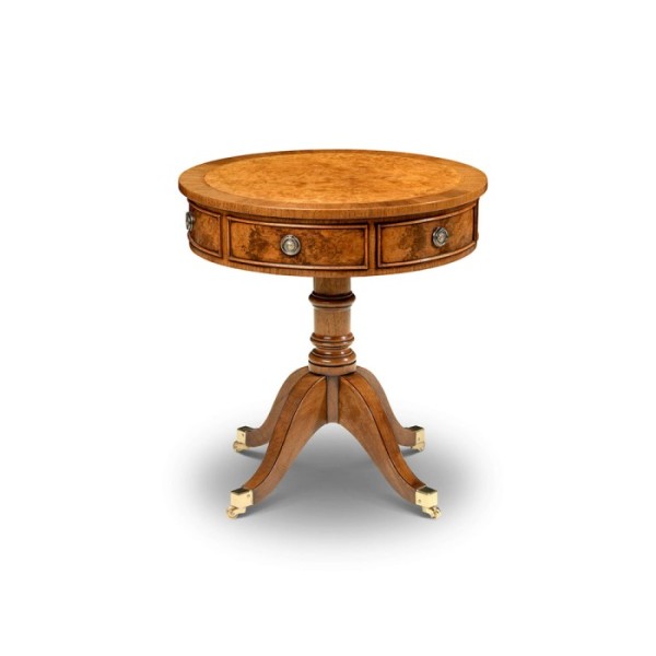 AMC 276 Small Drum Table Burr Walnut