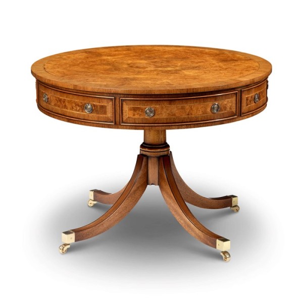 AMC 278 Drum Table Burr Walnut