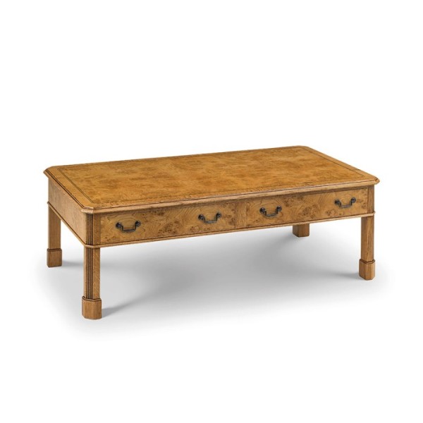AMC 301 Canted 2 Drawer Coffee Table Burr Oak