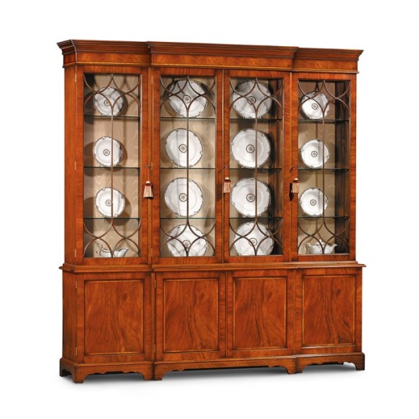 AMC 99 4 Door Bookcase Mahogany with Satin Inlay